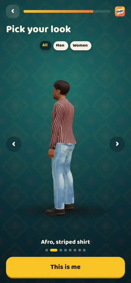 Creating a character in Gidi Life